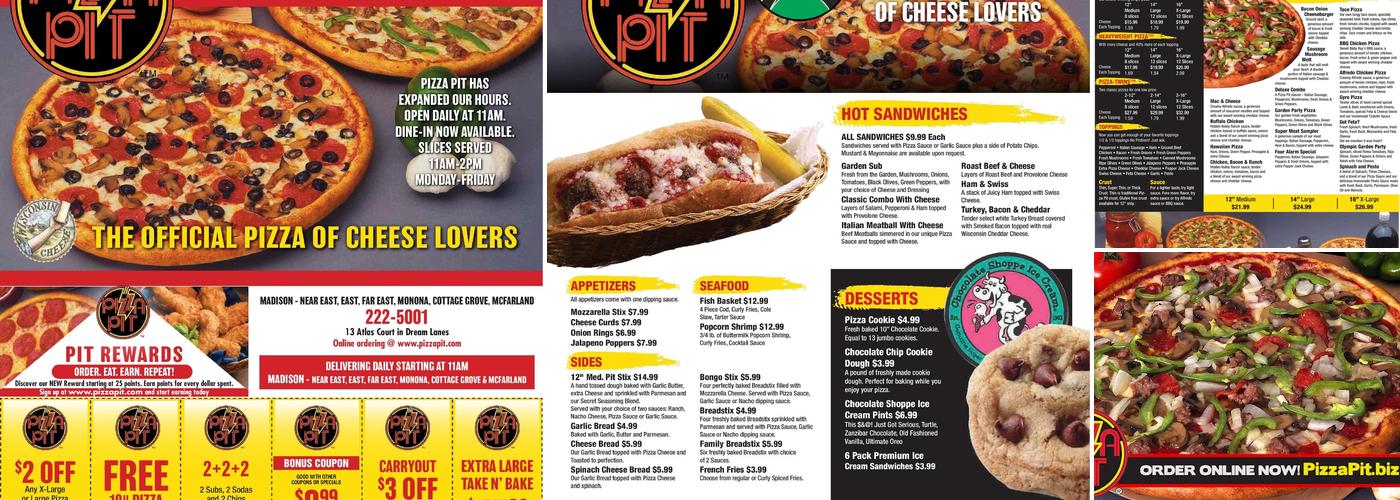 Pizza Pit Menu