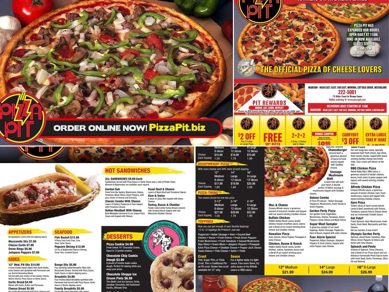 Pizza Pit Menu