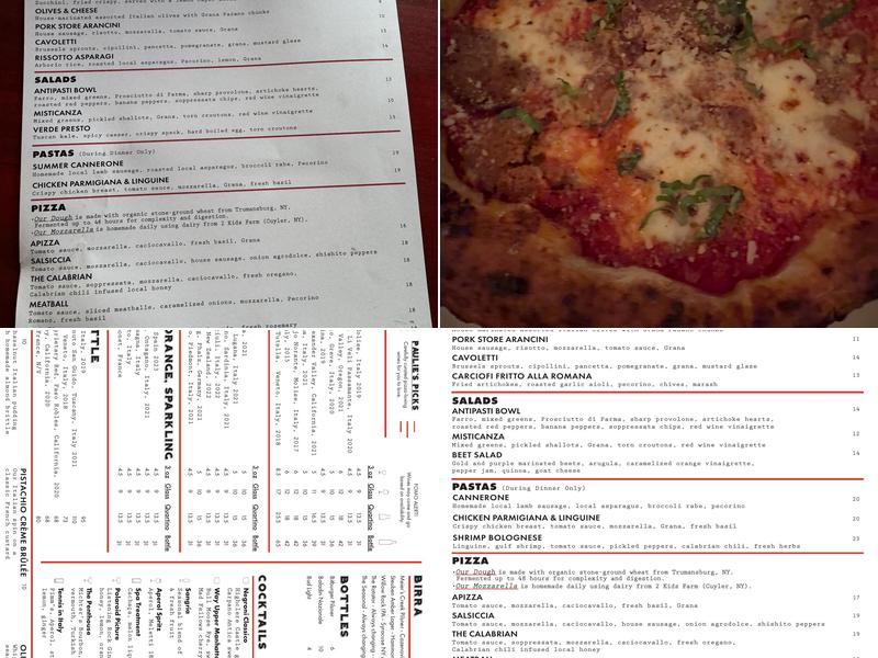 Apizza Regionale Menu