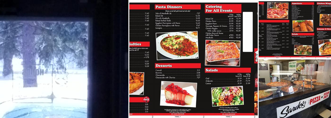 Sardo's Pizza and Fish Fry Menu