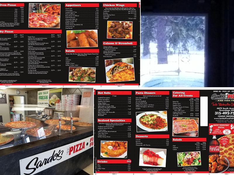 Sardo's Pizza and Fish Fry Menu