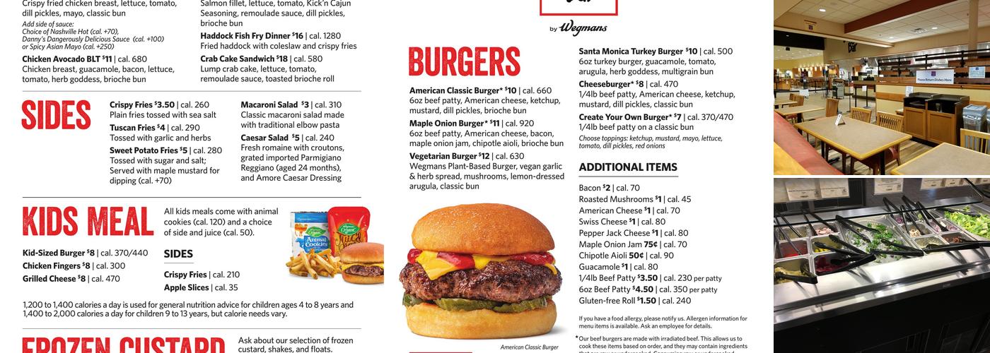 The Burger Bar by Wegmans Menu