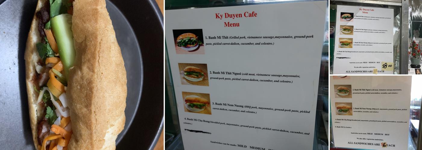 Ky Duyen Cafe Menu