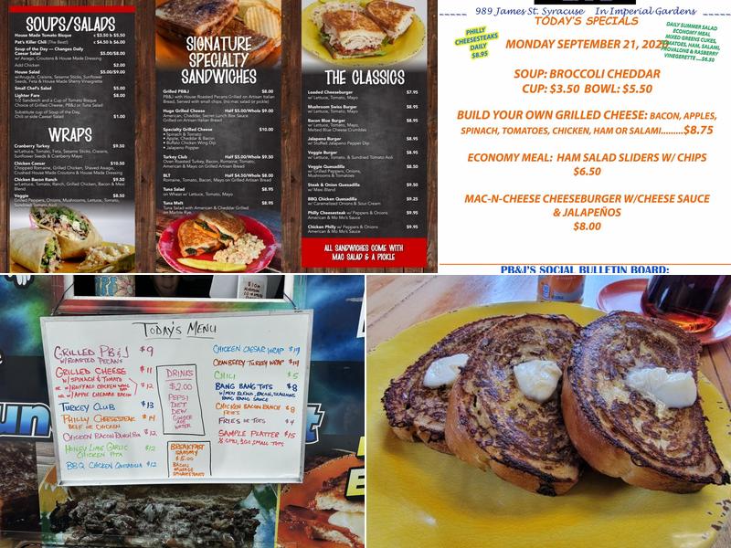 PB & J's Lunch Box Menu