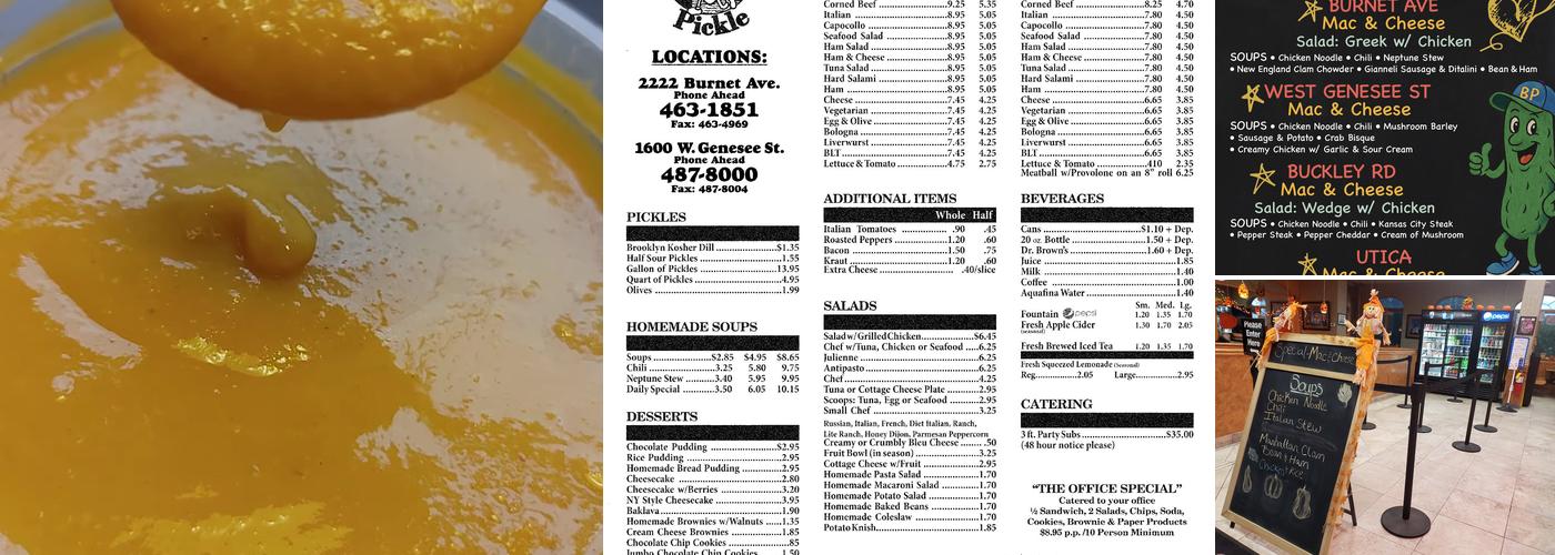 Brooklyn Pickle West Menu