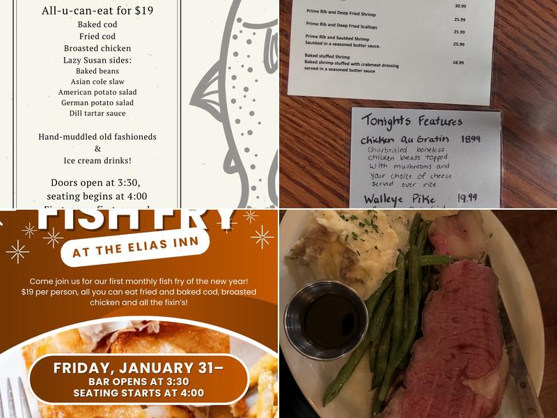 The Elias Inn Supper Club Menu