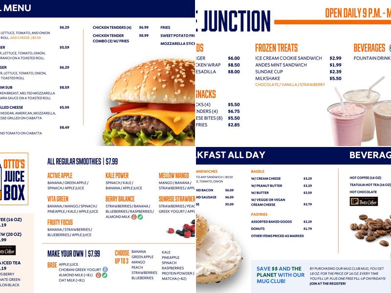 Pages Cafe Menu