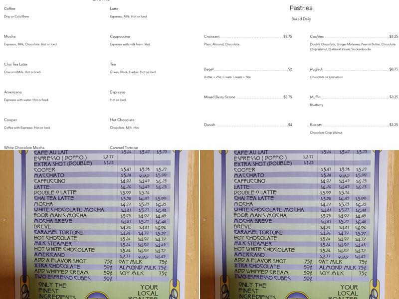 Freedom of Espresso Menu