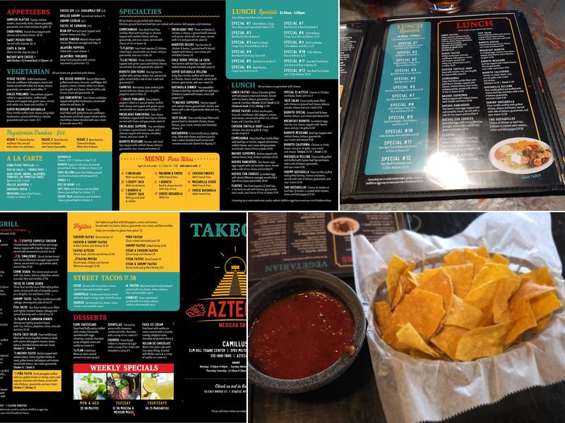 Azteca Mexican Grill Menu