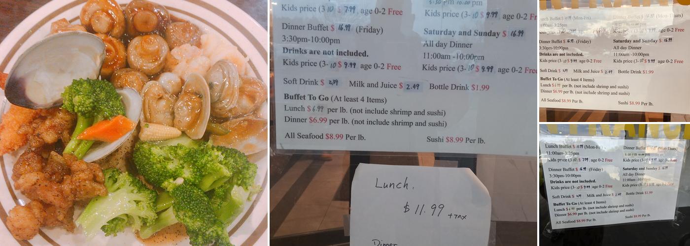 Empire Buffet Menu