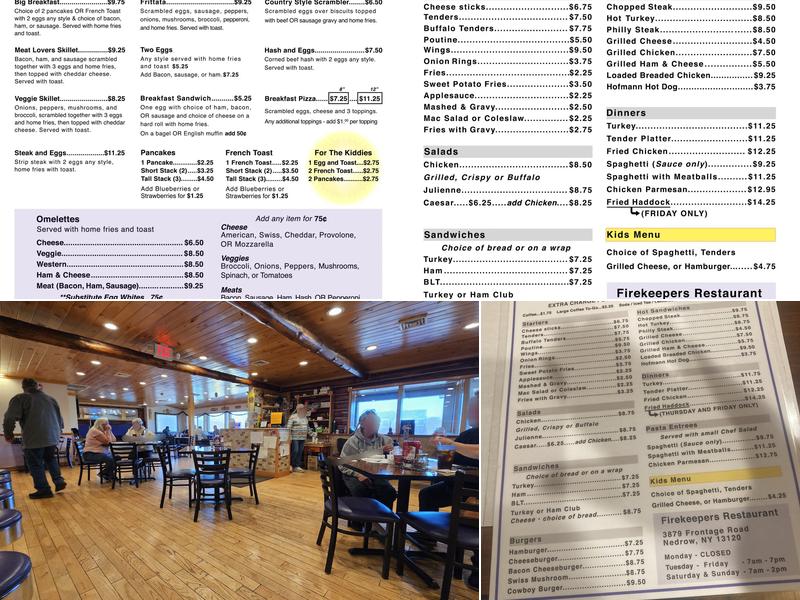 Firekeepers Menu