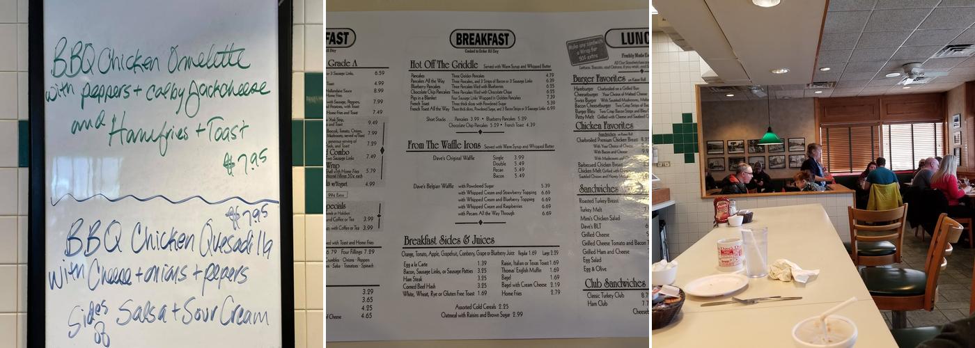 Dave's Diner Menu