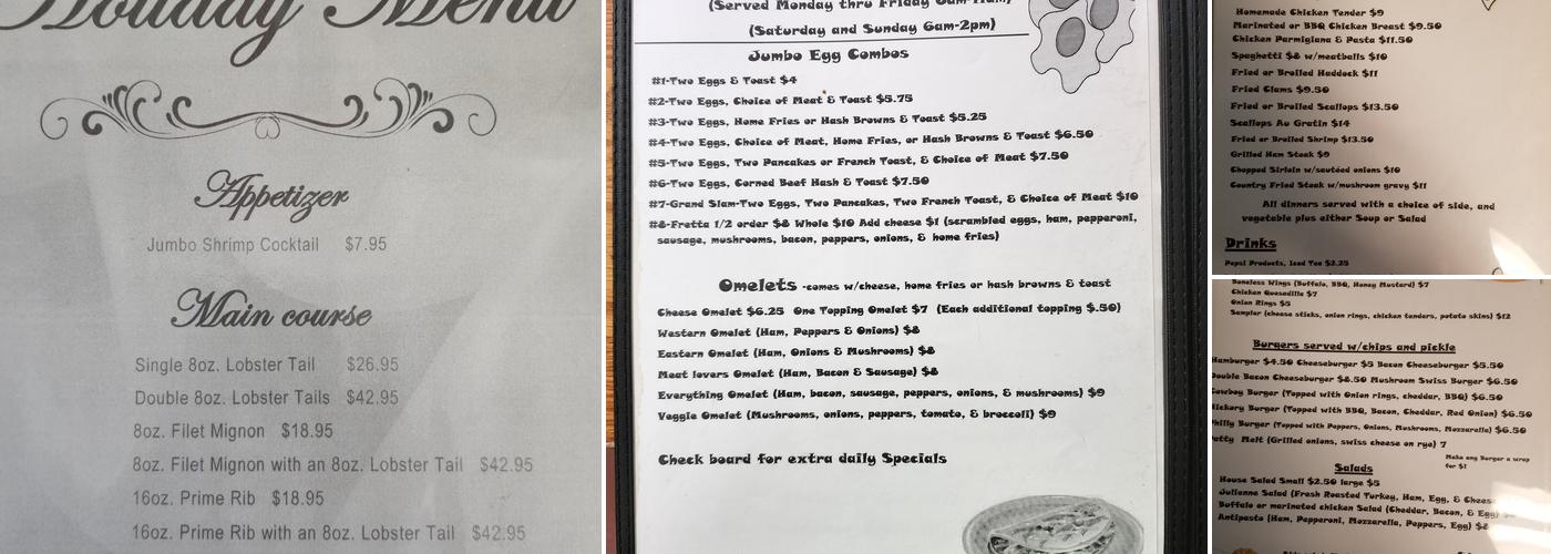 Cook's Village Diner Menu