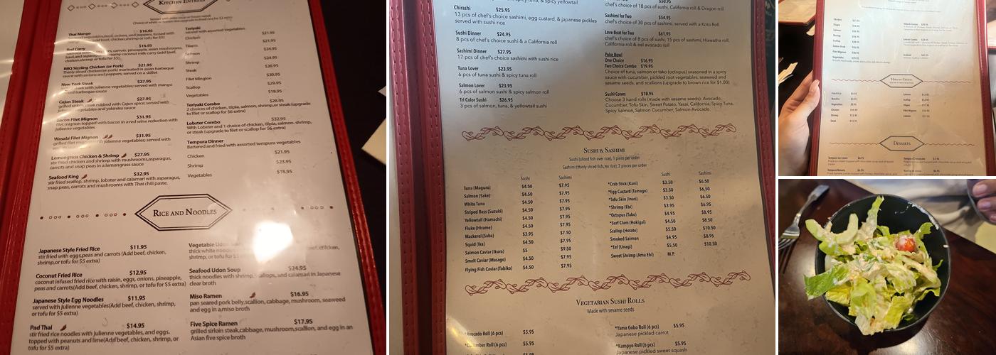 Koto Japanese Steakhouse & Sushi Menu