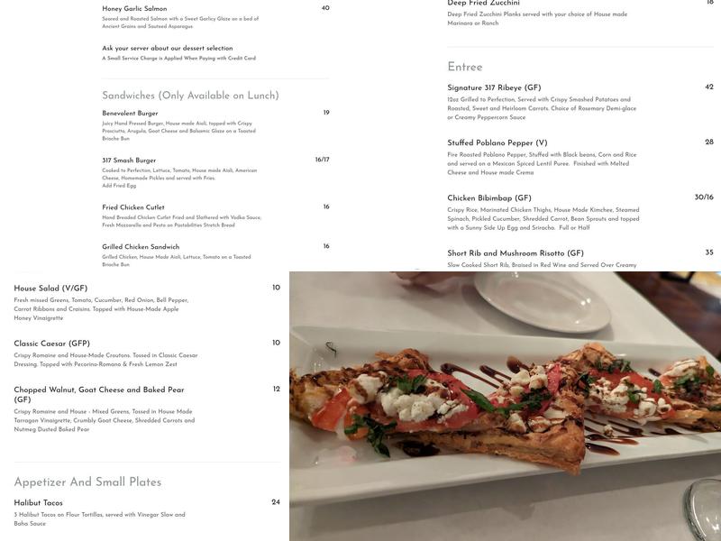 317 @ MONTGOMERY STREET Menu