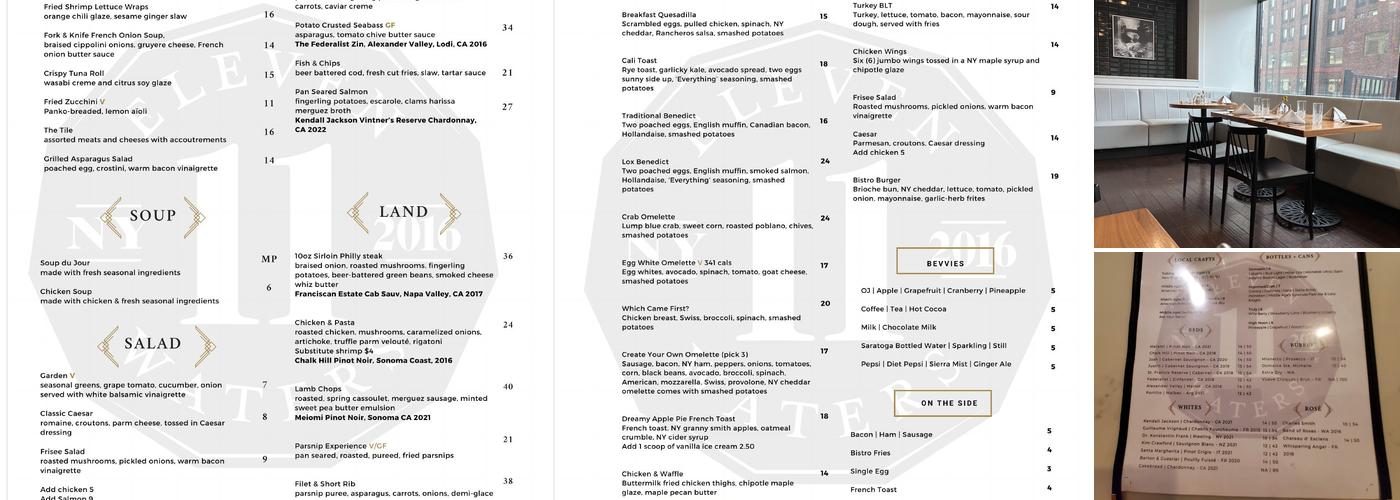 Eleven Waters Menu