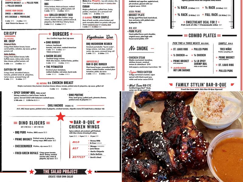 Dinosaur Bar-B-Que Menu