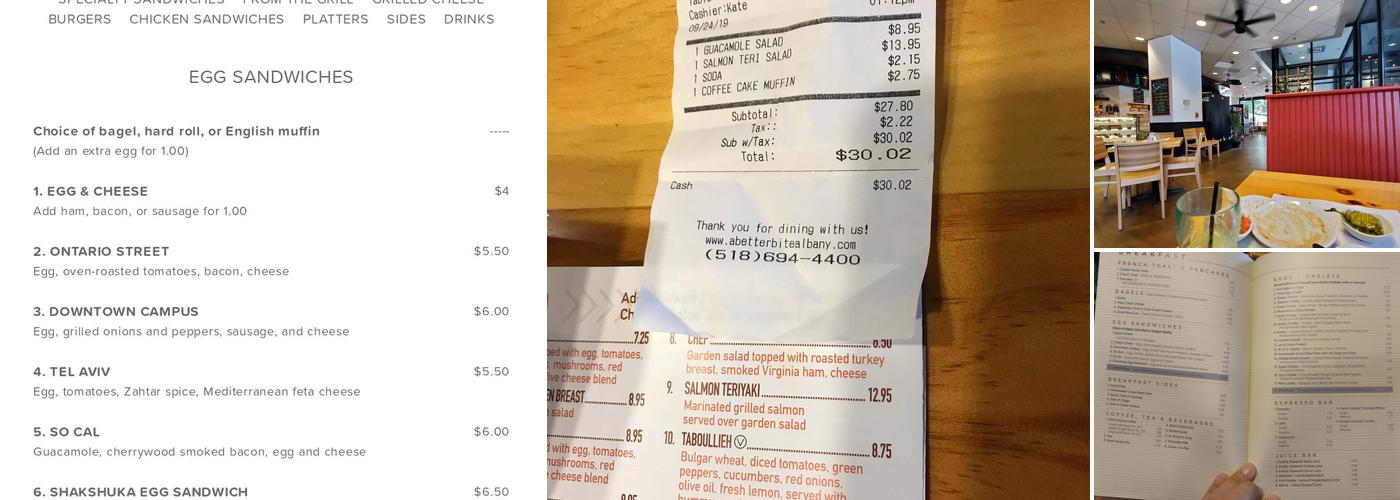 Better Bite Menu