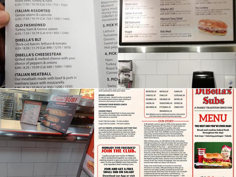 DiBella's Subs Menu