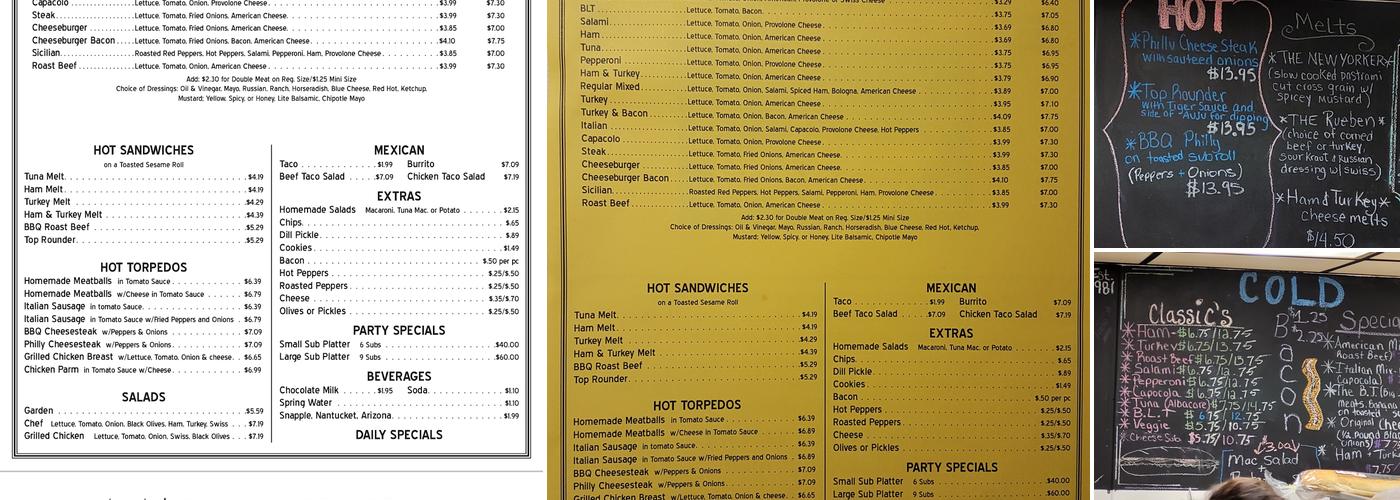 Submaker 1981 Menu