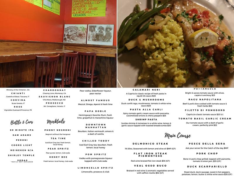 Café Capriccio Menu