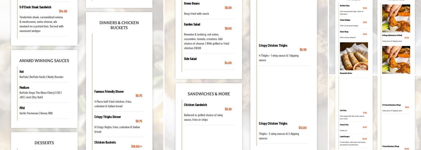 TomKen's Bar & Grill Menu