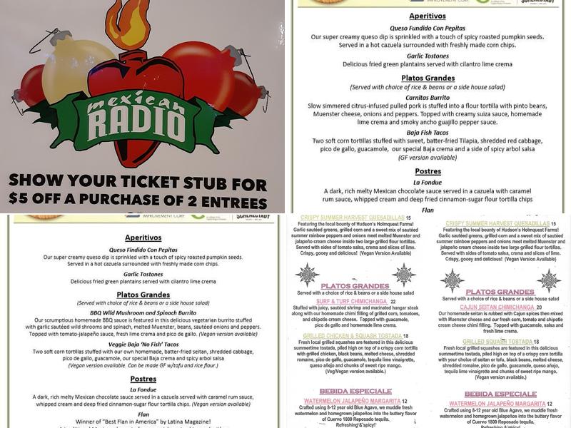 Mexican Radio Schenectady Menu