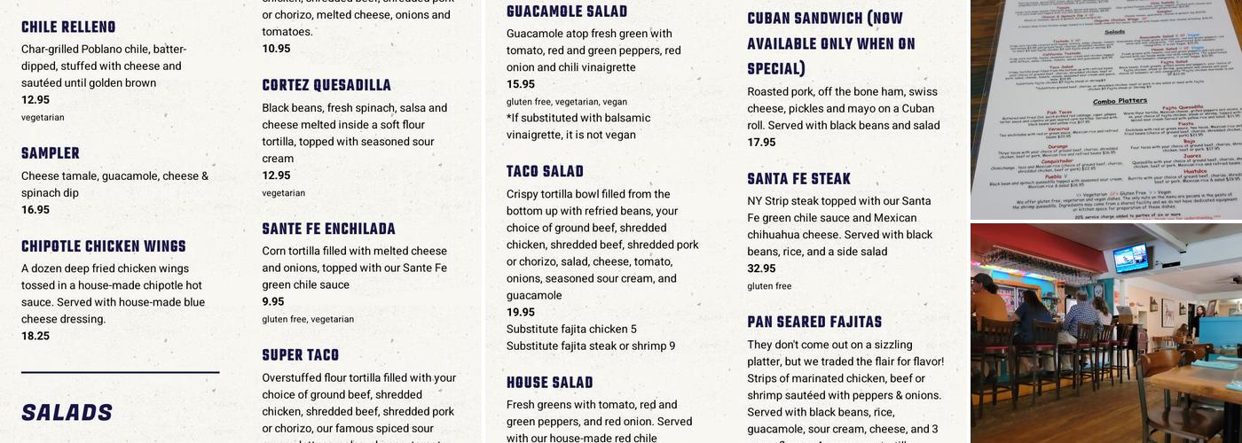 Mexican Connection Menu