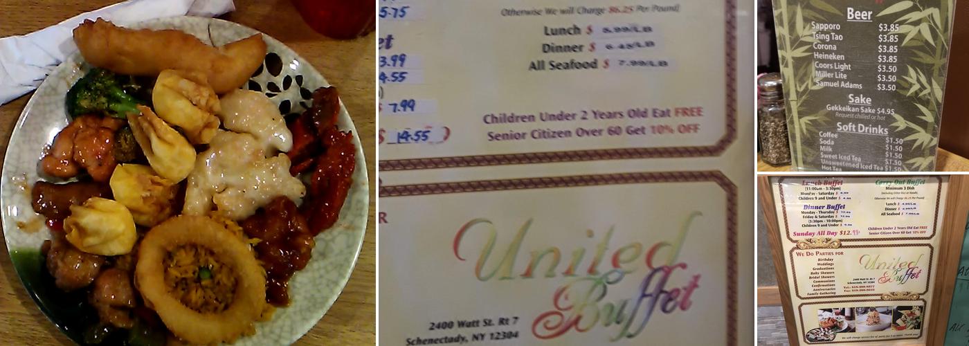 United Buffet Menu