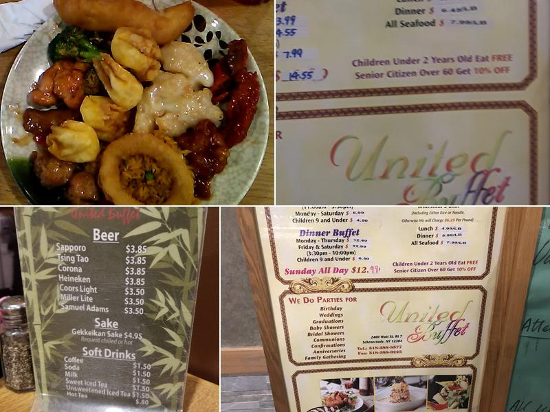 United Buffet Menu