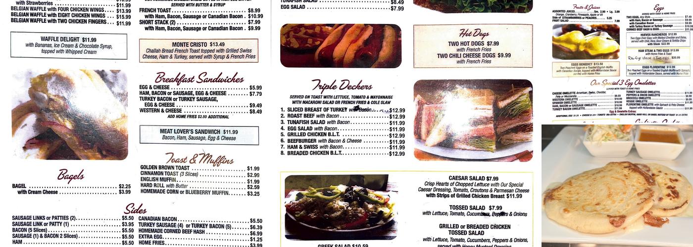 Jack's Diner Menu
