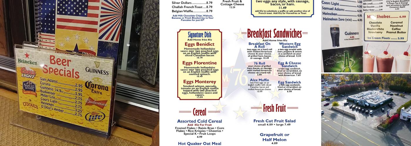 Latham '76 Diner Menu