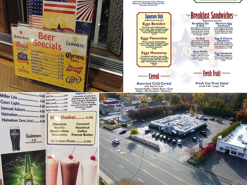 Latham '76 Diner Menu