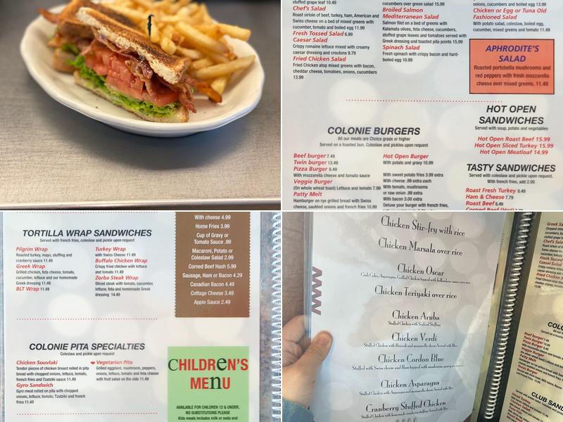 Colonie Diner Menu