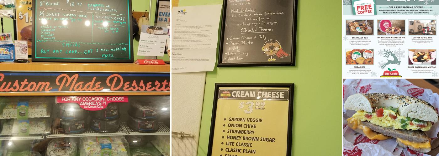 Big Apple Bagels Menu