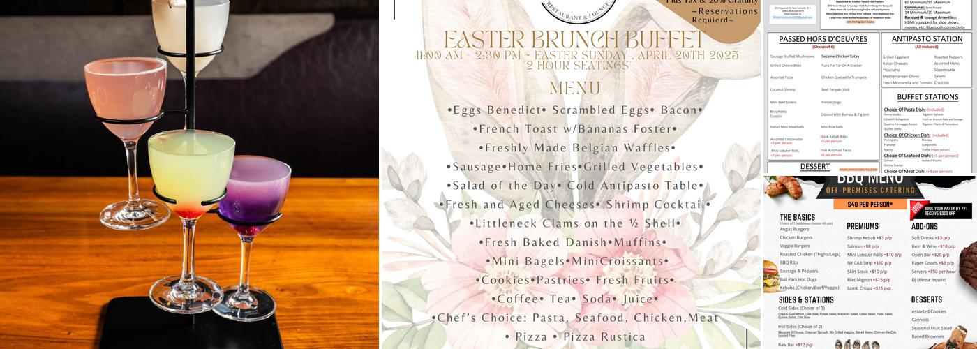 Modern Restaurant & Lounge Menu