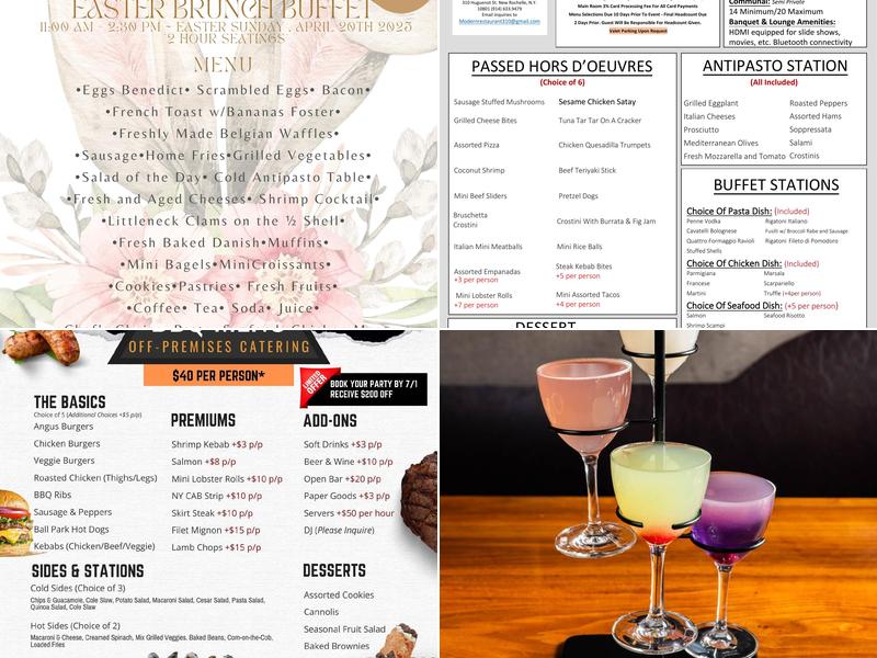 Modern Restaurant & Lounge Menu