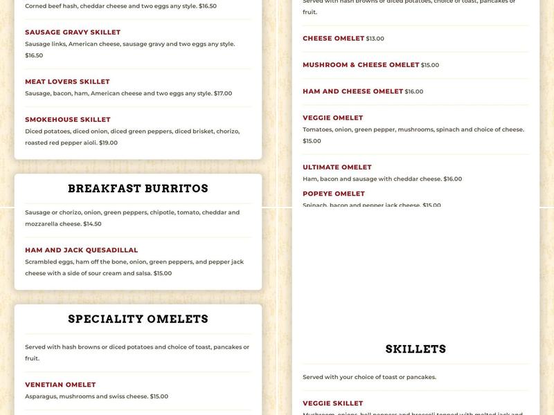 Hideaway Pub & Eatery Menu