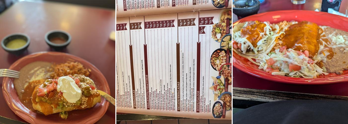 La Hacienda San Rafael Menu