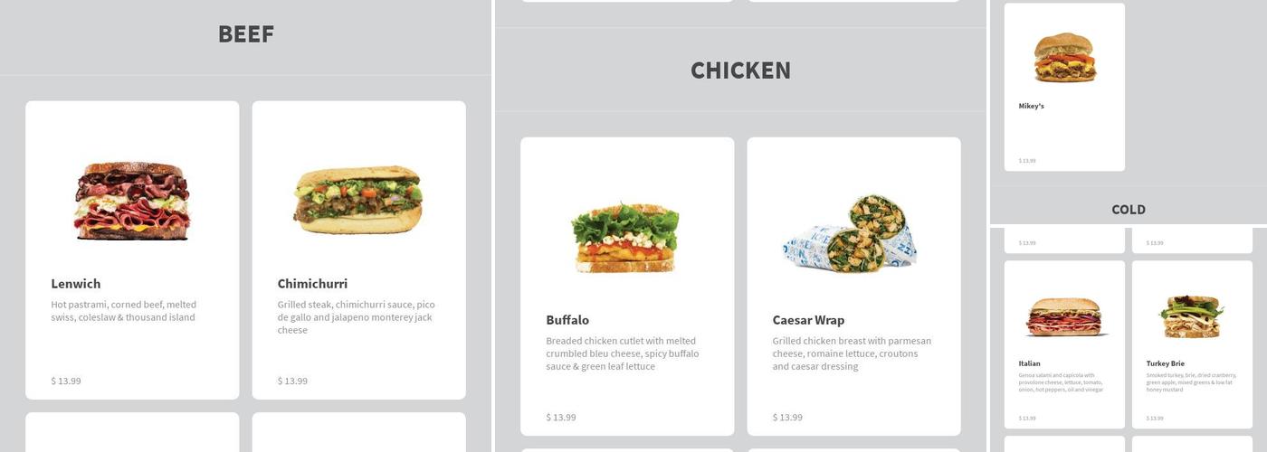LENWICH Menu