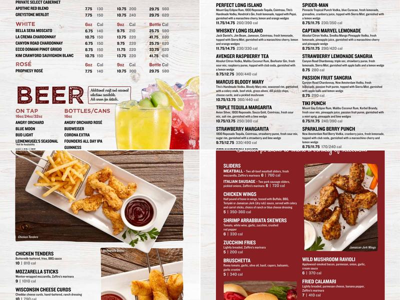 Zaffiro's Pizzeria - Ridge Menu