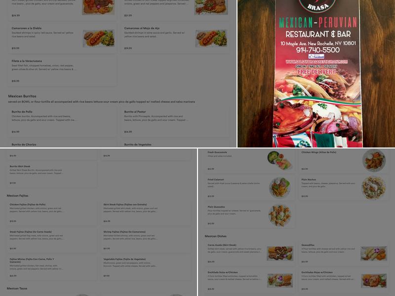 Salsa Y Brasa Restaurant Menu