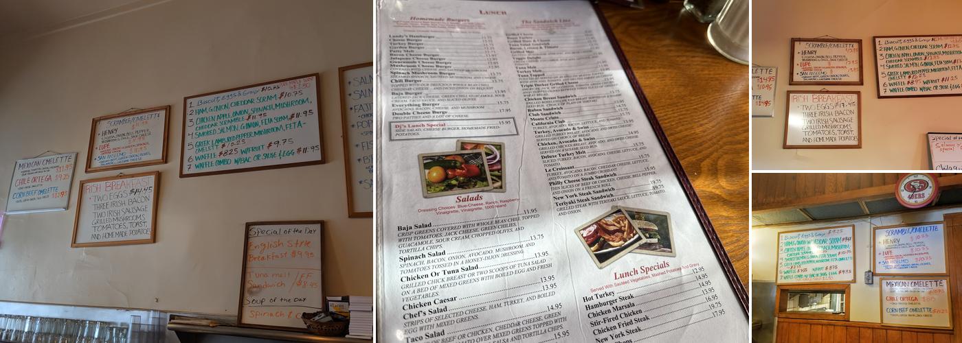 Lundy's Home Cooking Menu