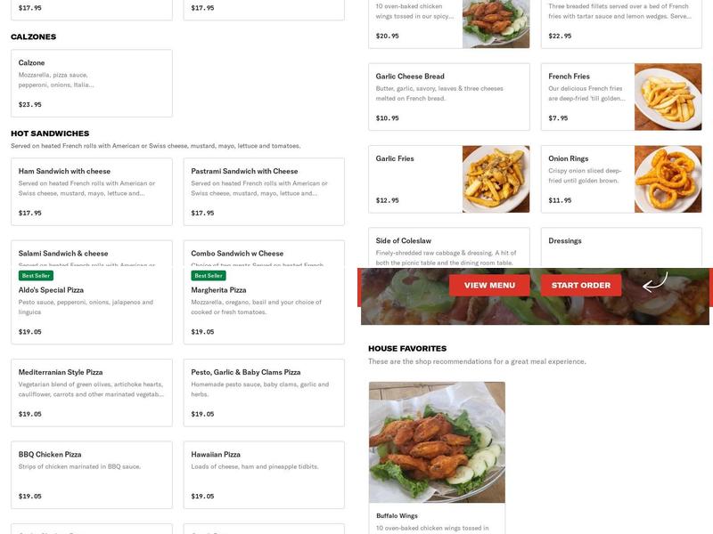 La Prima Menu