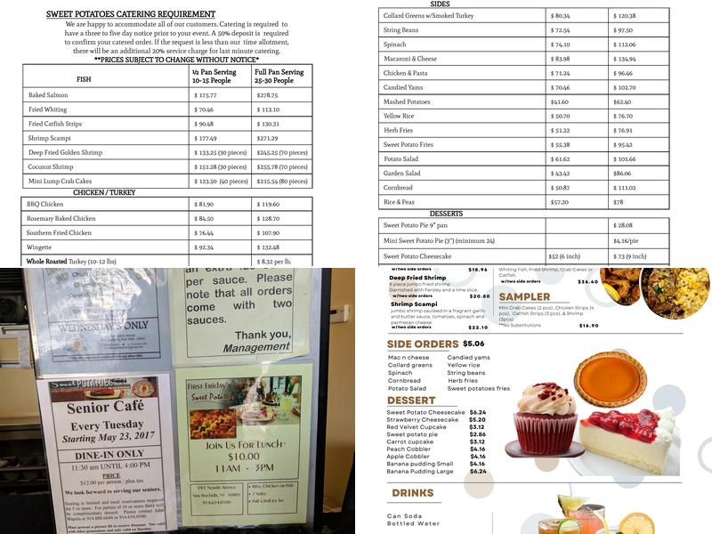Sweet Potatoes Restaurant Menu