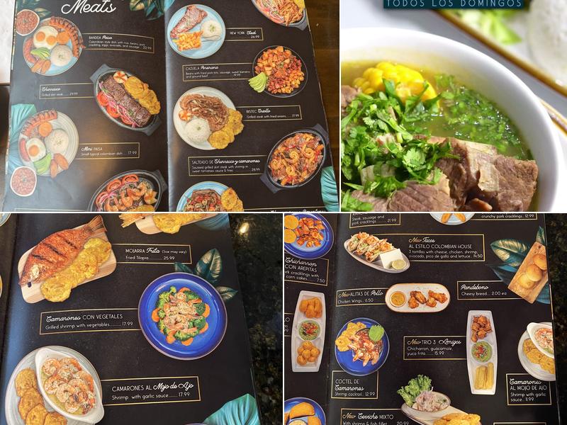 Colombian House Menu