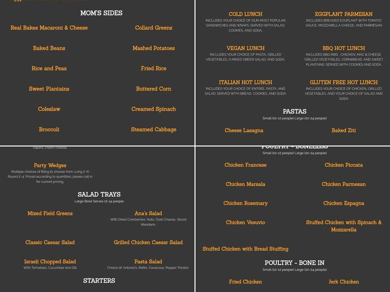 The Fleetwood Deli Cafe Menu