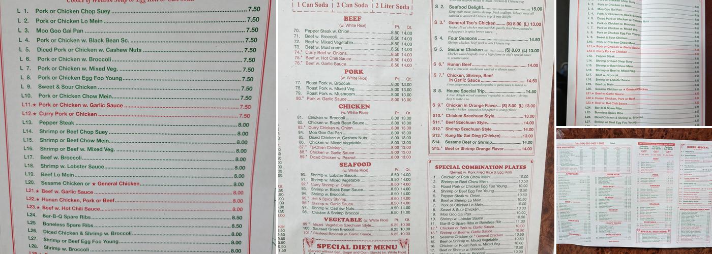 Kin Lam Kitchen Menu