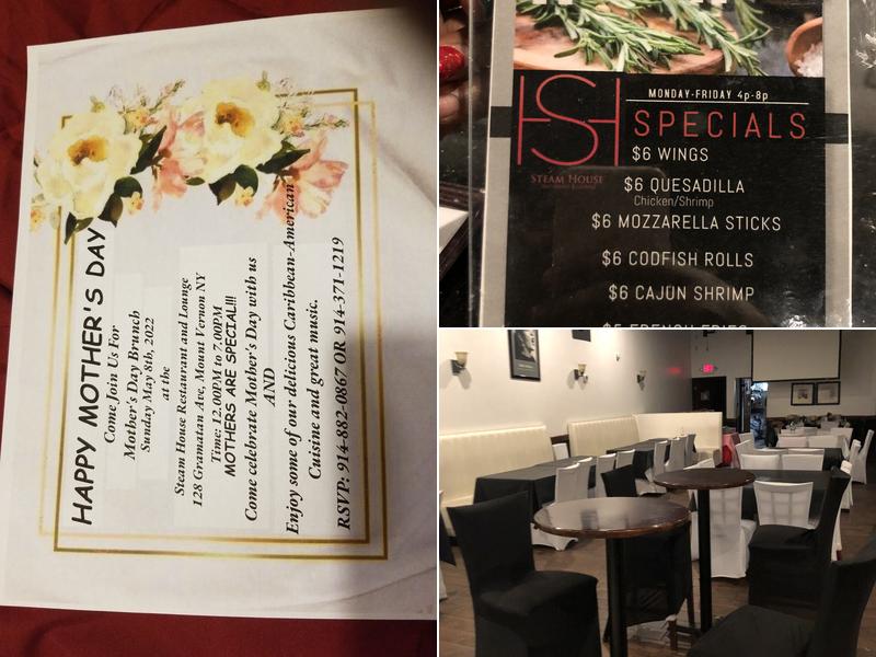 Steam House Restaurant and Lounge Menu