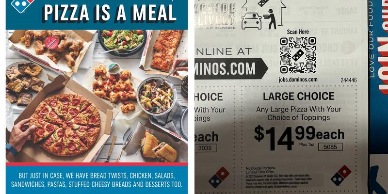 Domino's Pizza Menu